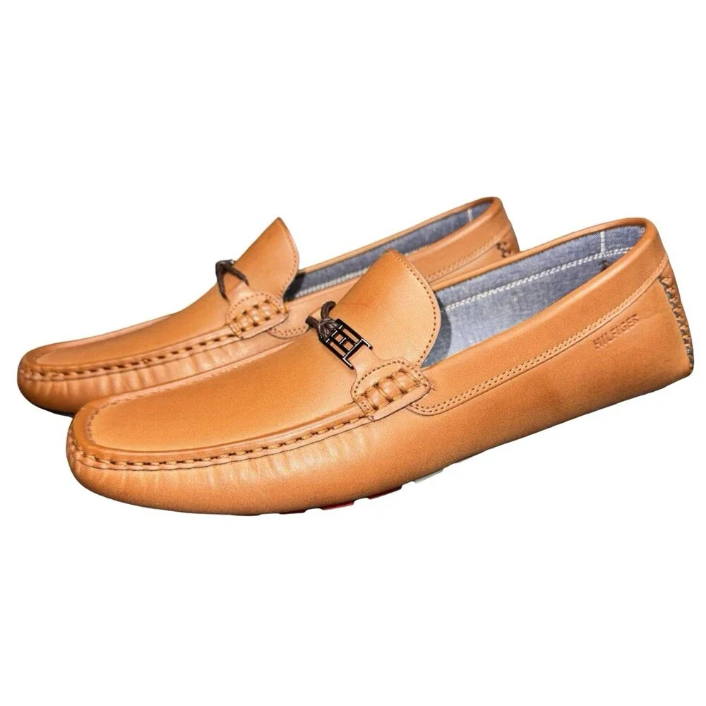 Tommy Hilfiger Size 8 M Loafer Shoes Delsher Driving Brown Soft Moccasin New